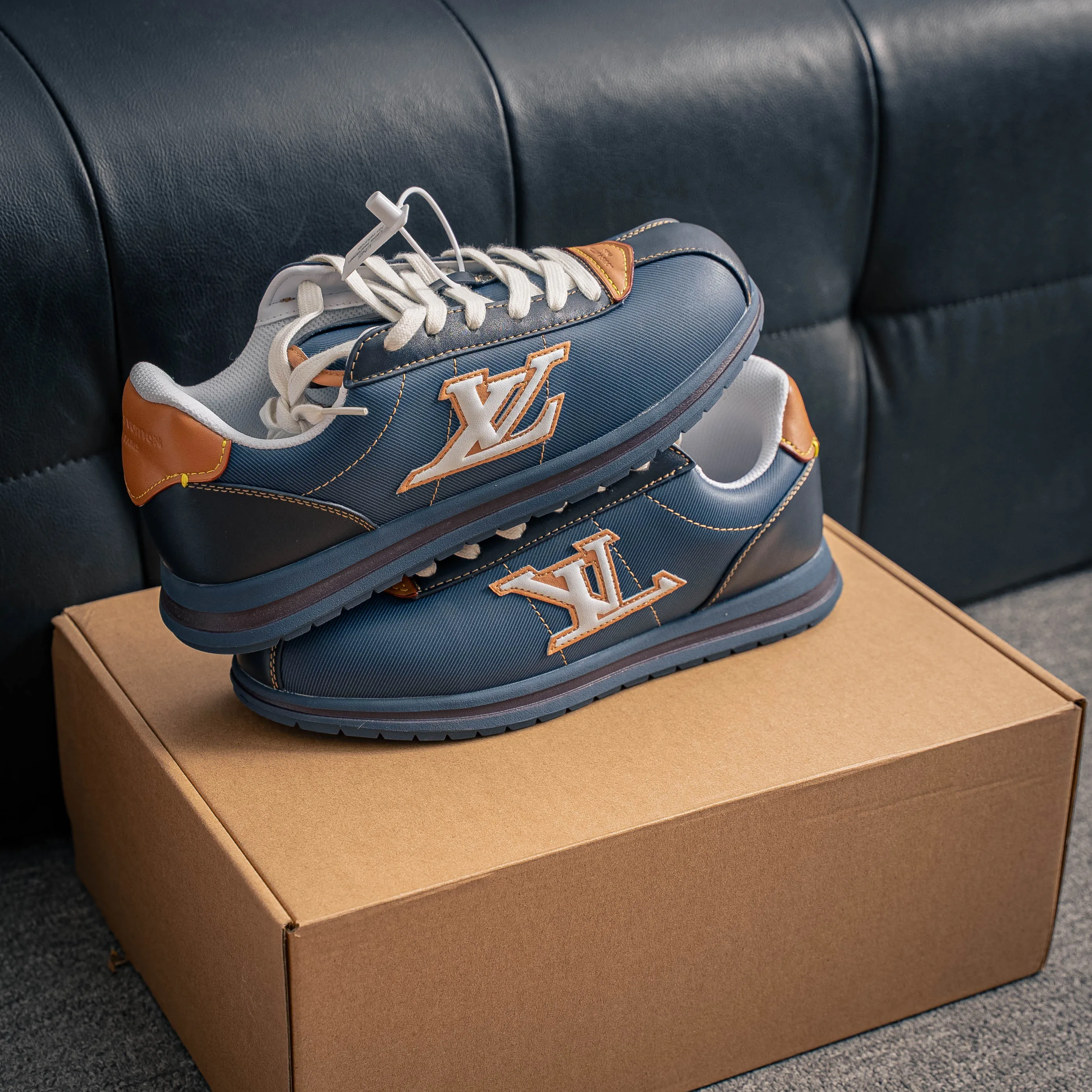 # LOUIS VUITTON x Nigo lv Buttersoft Cowhide Leather FW 25 Lace-Up Low-Top Shoes Same Style